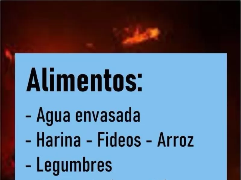 Colecta solidaria para ayudar a los afectados por los incendios en la Patagonia