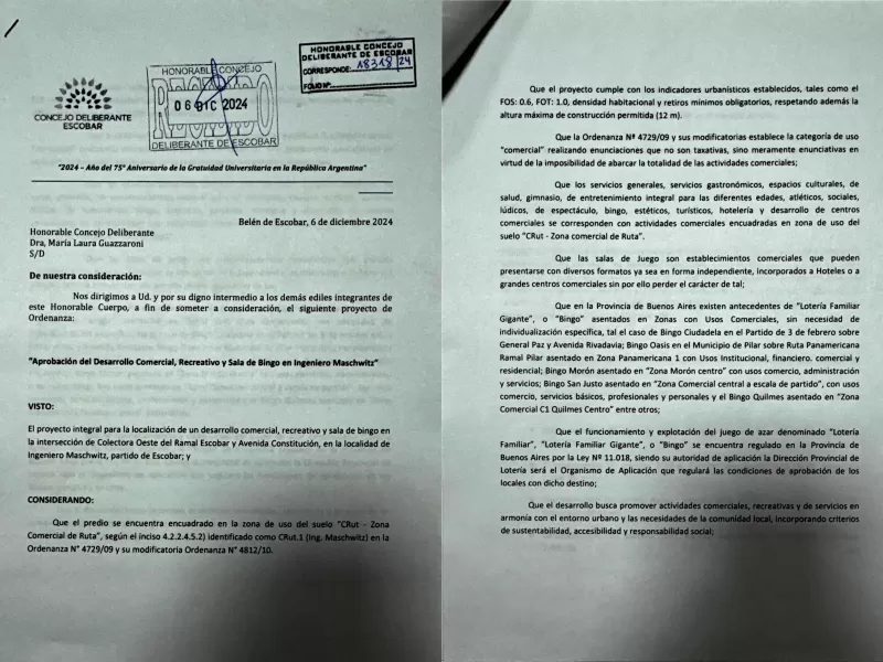 Escobar: Sujarchuk, Angelici y Ritondo lograron la instalación de un bingo a 5 cuadras de colegios