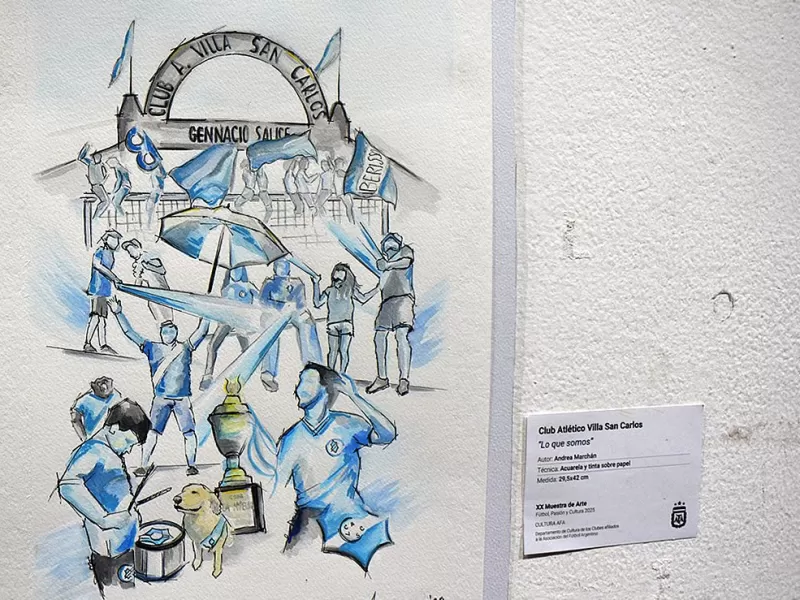 Villa San Carlos participó en la XX Muestra de Arte “Fútbol, pasión y cultura 2025” de AFA