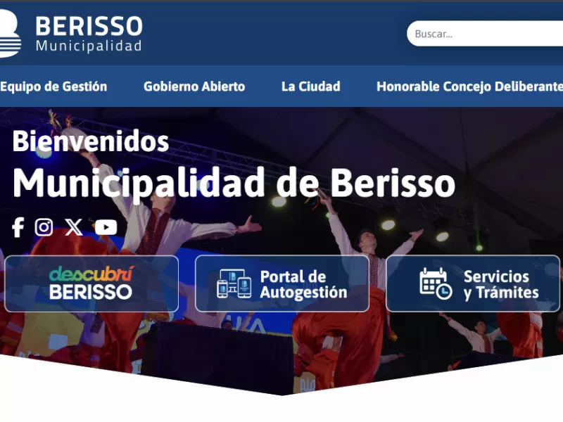 El Municipio de Berisso present&oacute; su nueva p&aacute;gina web
