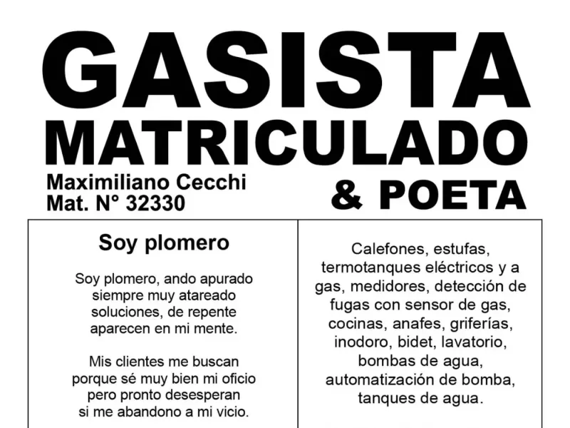 La particular historia del gasista-poeta de la regi&oacute;n