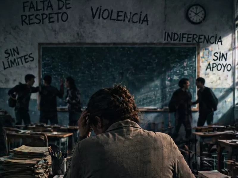 El docente frente al abismo: la soledad de educar en una sociedad que les solt&oacute; la mano