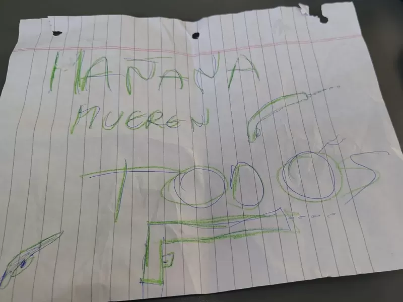 Volvieron las amenazas de tiroteo en escuelas de la regi&oacute;n: hallaron mensajes alarmantes en un colegio de Punta Lara