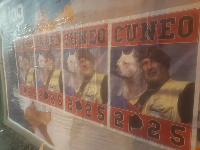 Cartelería masiva promueve a Santiago Cúneo como candidato a diputado