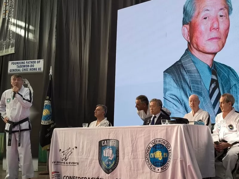 Berisso dijo presente en la gira sudamericana de Taekwon-Do ITF que tuvo la visita del Gran Máster Choi Jung Hwa