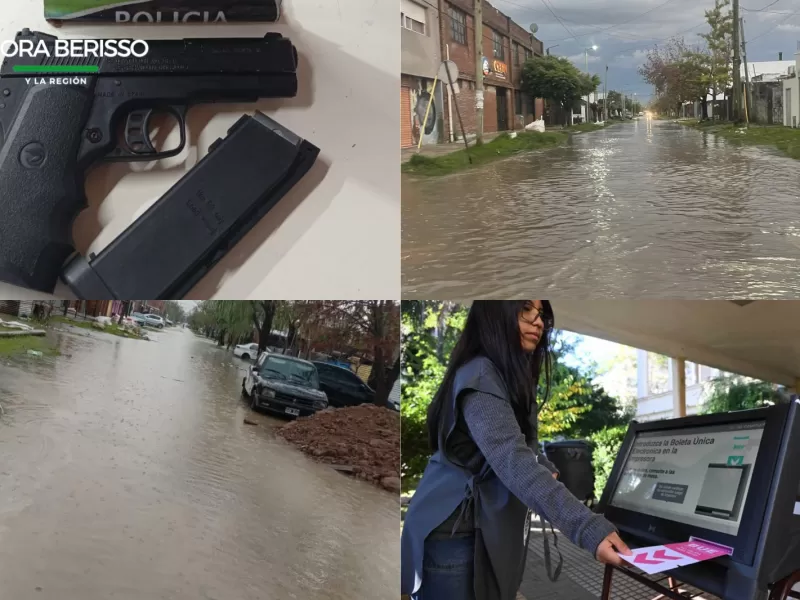 Berisso bajo el agua, robos en medio del caos y elecciones en CABA: una semana marcada por el temporal, la inseguridad y la tensión política