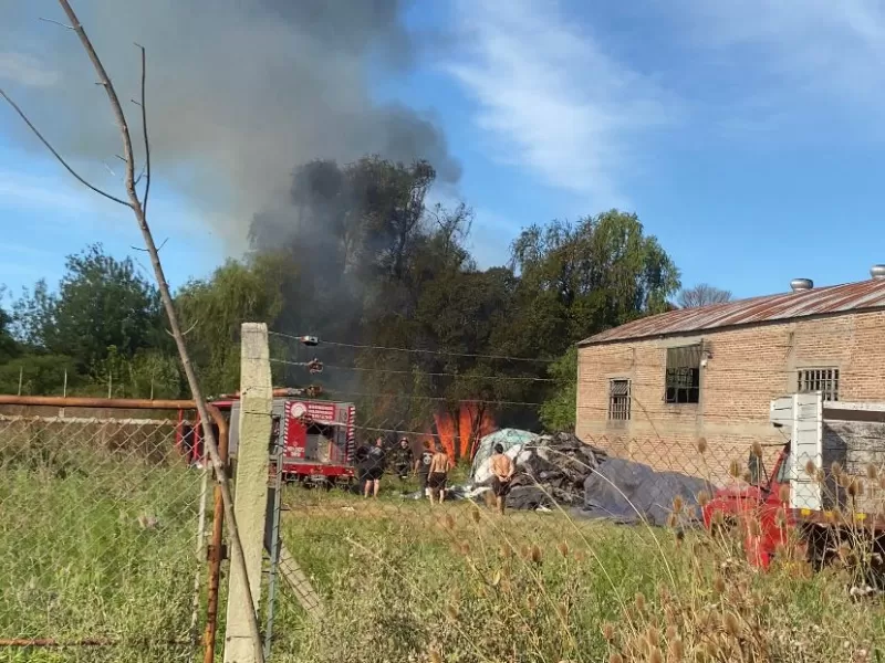 Una quema de cañas terminó en un incendio