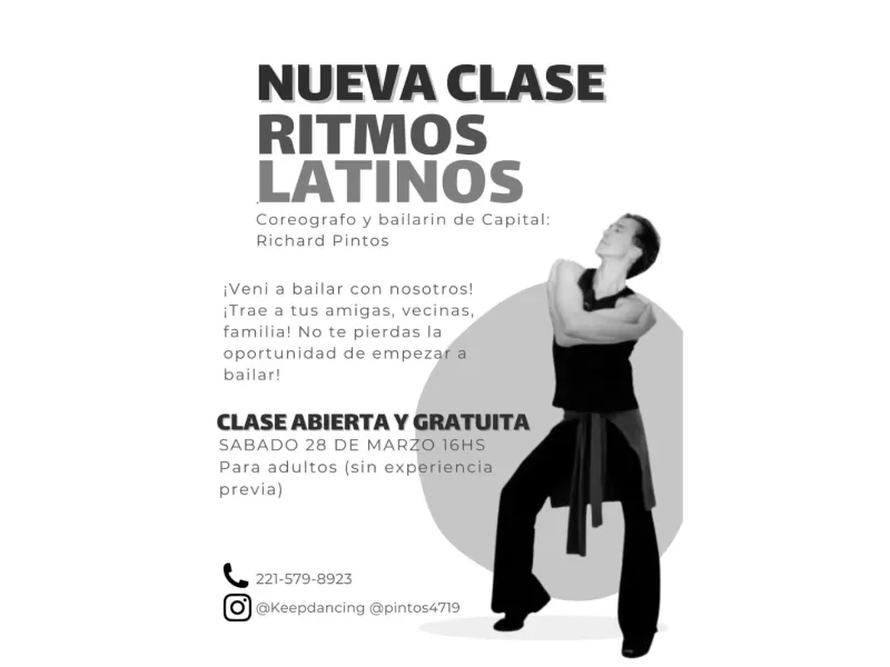 Clase abierta y gratuita de ritmos latinos en la ciudad
