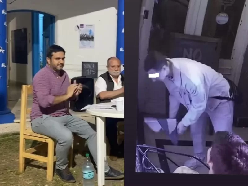 Mercedes: escrachan a un joven por romper propaganda en centro cultural