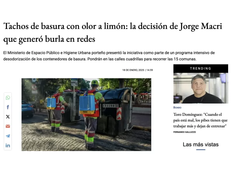 Entre fragancias de limón y contratos milmillonarios: la gestión de Baistrocchi bajo la lupa en CABA
