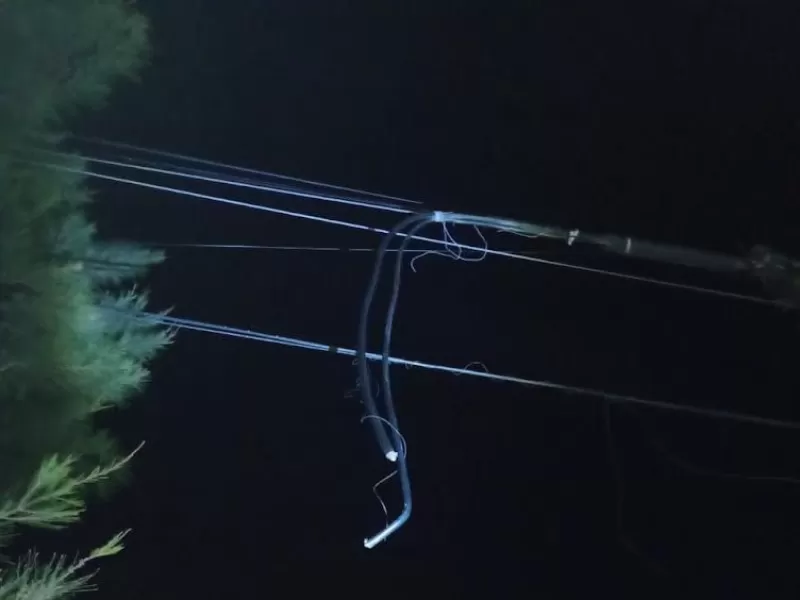Un hombre fue detenido por cortar cables de luz a metros de su casa
