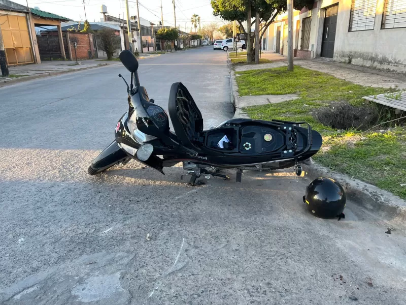 Una persona terminó herida luego de un accidente vial