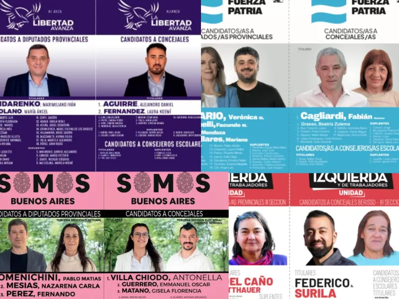 Estas son las boletas que vas a encontrar en el cuarto oscuro en Berisso