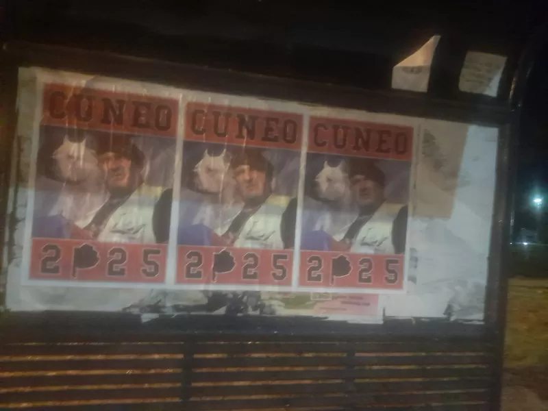 Cartelería masiva promueve a Santiago Cúneo como candidato a diputado