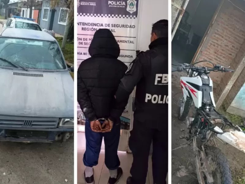 Detuvieron a un hombre tras recuperar una moto robada y hallar un auto con pedido de secuestro