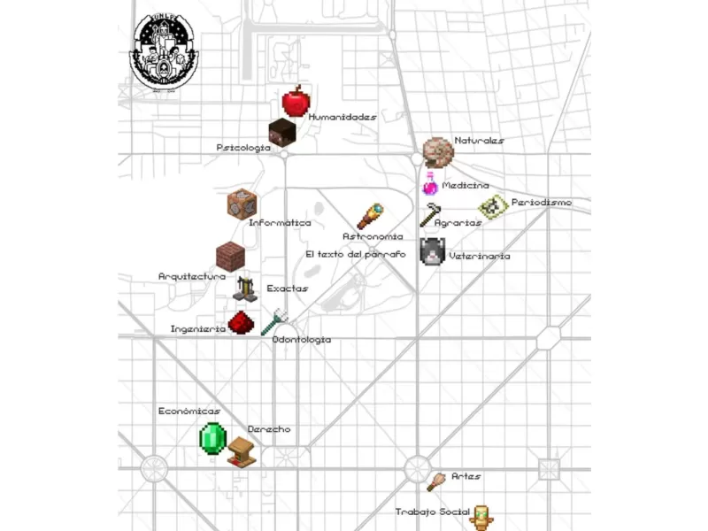 Estudiantes recrean las facultades de la UNLP en Minecraft y ya avanzan con gran parte del mapa
