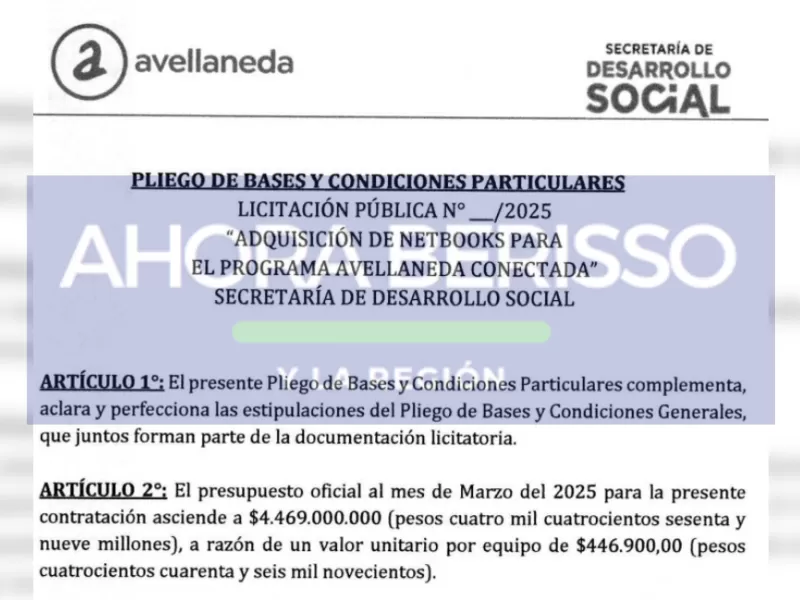 Avellaneda: denuncian sobreprecios millonarios en la compra de netbooks para alumnos locales