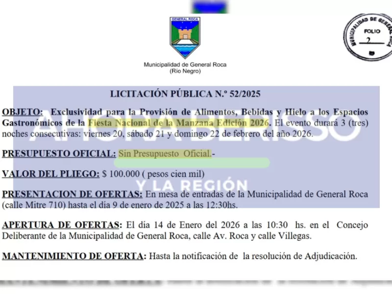 El festival impulsado por la intendente rionegrina se anunci&oacute; sin datos econ&oacute;micos oficiales