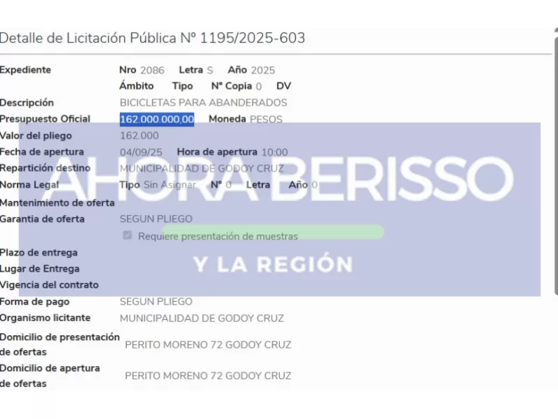 Mendoza prepara entrega masiva de bicicletas en Godoy Cruz pese a reclamos escolares