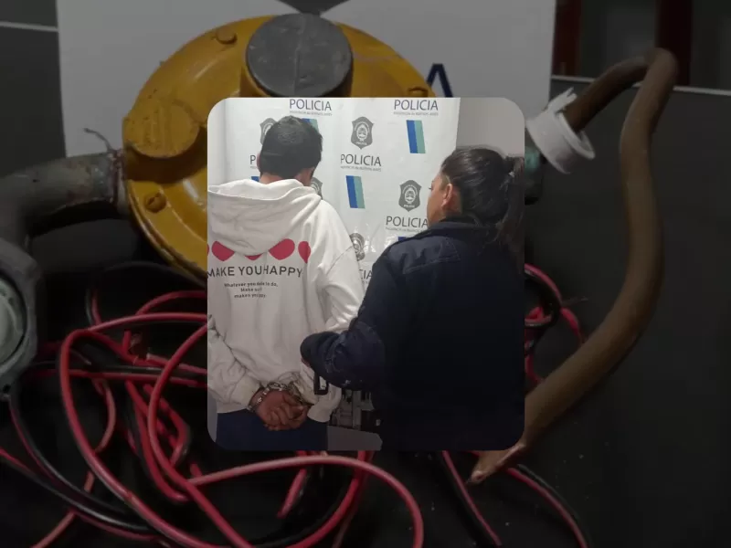 Aprehendido por intentar robar caños de una cabina de gas en Berisso