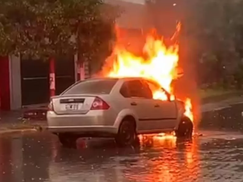 Un auto se incendi&oacute; en Berisso: el conductor result&oacute; ileso