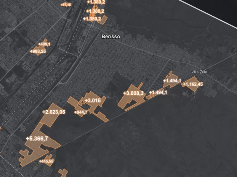 Un estudio satelital revela que en los barrios populares de Berisso vive casi el doble de gente de la que figura en las planillas oficiales