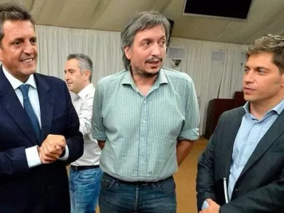 Pensando en las elecciones: Kicillof, Máximo Kirchner y Sergio Massa se reunieron en La Plata