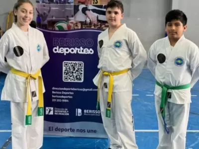 Tres taekwondistas de Berisso clasificaron a la final de los Juegos Bonaerenses 2025