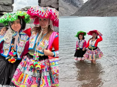 Neni Gibelli y Danna Pauccar Santos destacaron la cultura andina en una producción de altura