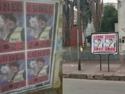 Cartelería masiva promueve a Santiago Cúneo como candidato a diputado