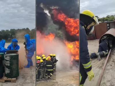 Los Bomberos de Berisso realizaron un simulacro general como inicio del a&ntilde;o de capacitaci&oacute;n