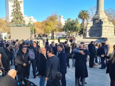 Plaza Italia fue reinaugurada este jueves fue con la presencia de Alak y Kicillof