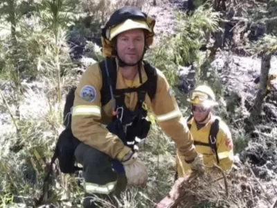 Orgullo berissense: un bombero de la ciudad viaja al sur para combatir los incendios forestales