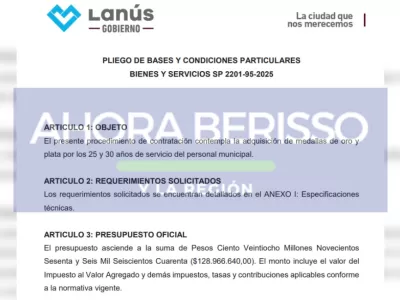 Lanús entrega medallas a municipales con una erogación superior a los 128 millones