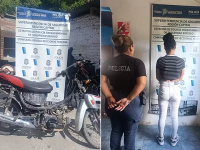 Recuperaron una moto robada y aprehendieron a una joven durante un operativo preventivo en Berisso